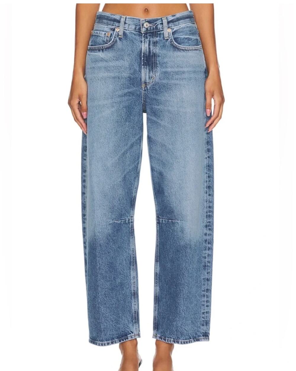 CITIZENS OF HUMANITY Miro Jeans blue women's size 24 barrel leg NWOT cute!